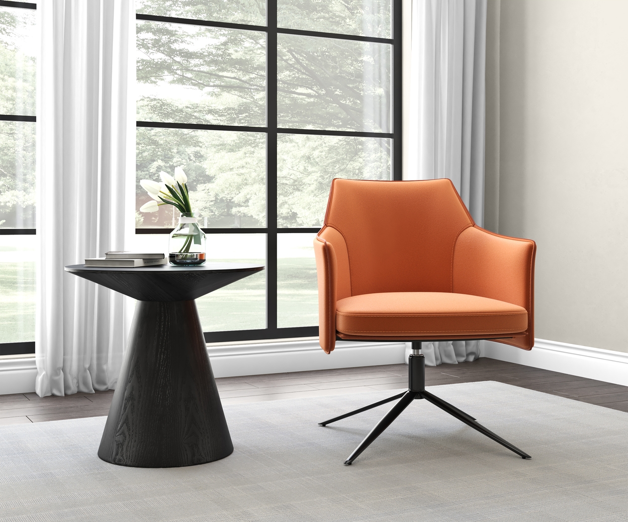 Ellenrich Cognac Accent Chair - Thumbnail - Image 4