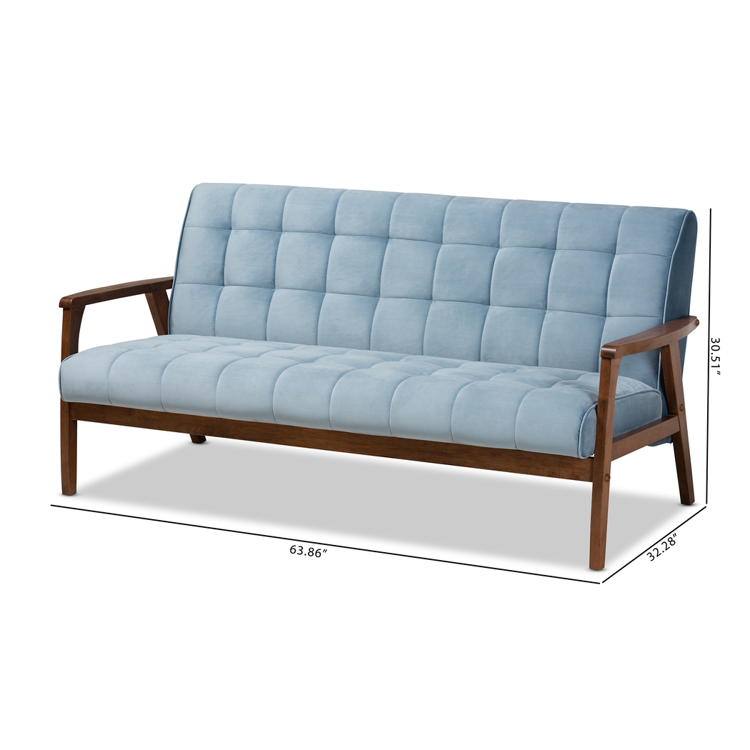 Ellesmere Light Blue Settee - Thumbnail - Image 9
