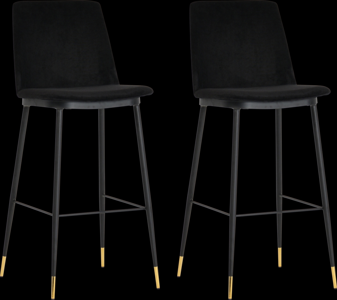 Ellian Black Counter Height Stool, Set of 2 - Thumbnail - Image 1