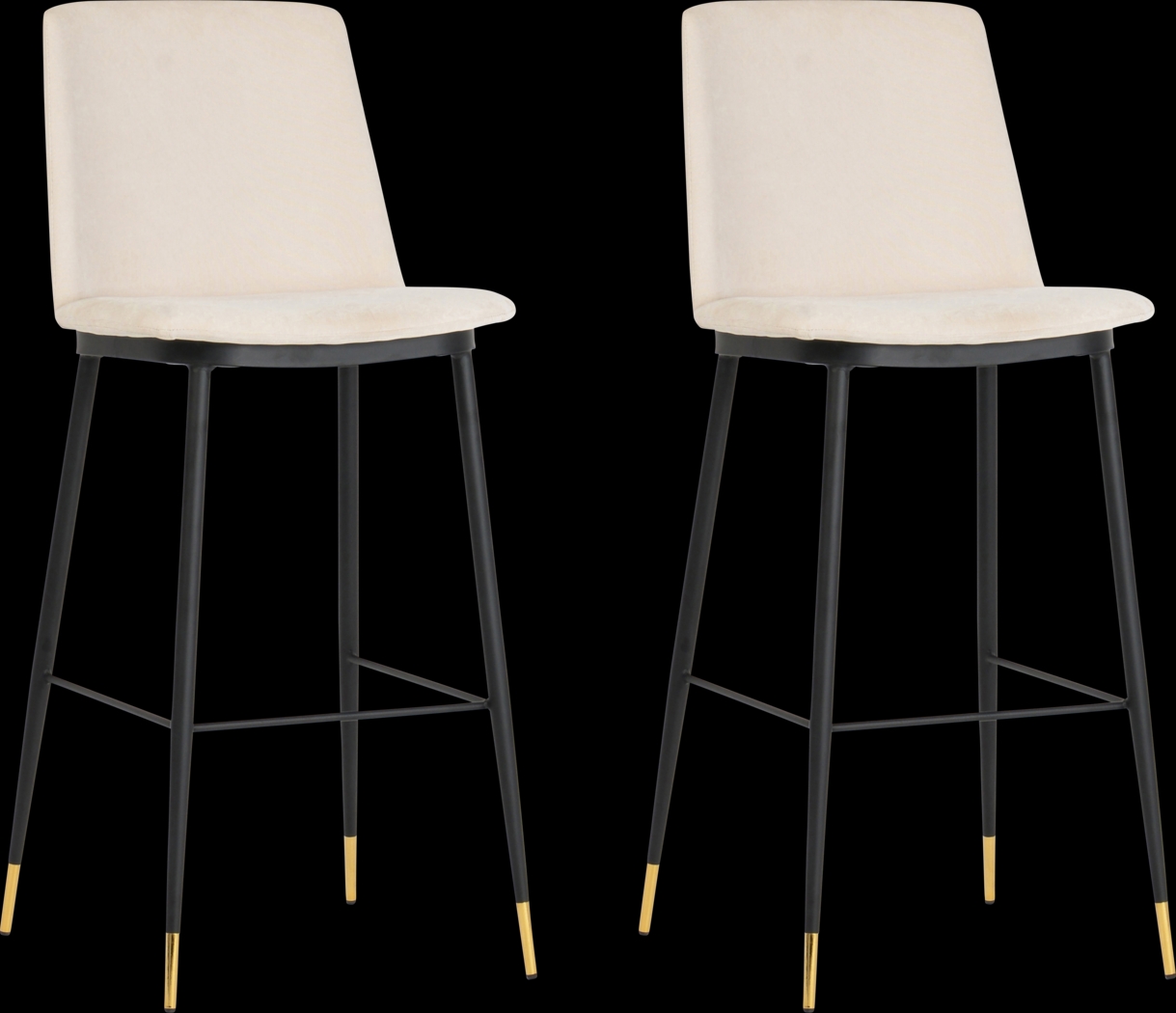 Ellian Cream Counter Height Stool, Set of 2 - Thumbnail - Image 1