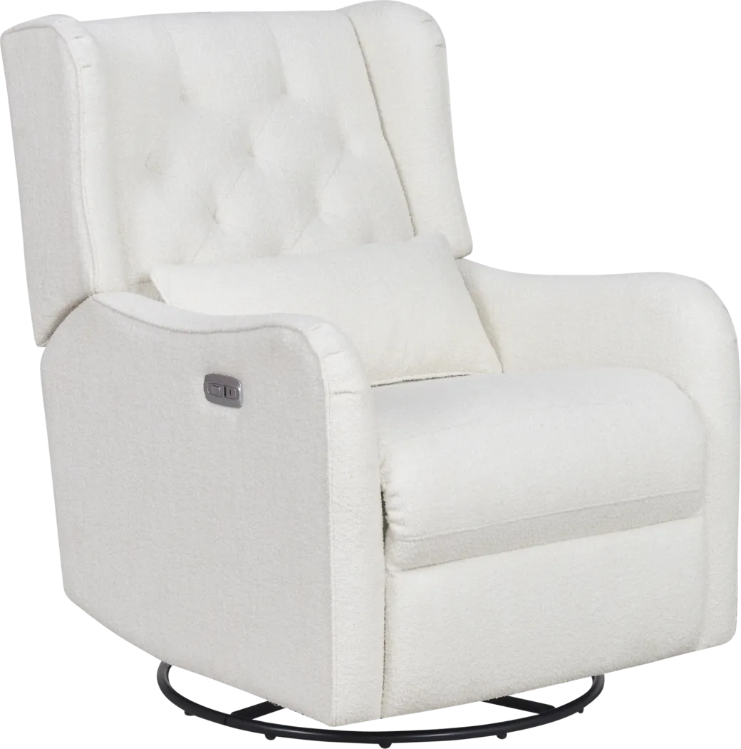 Ellie May Ivory Power Glider Recliner with Swivel - Thumbnail - Image 3