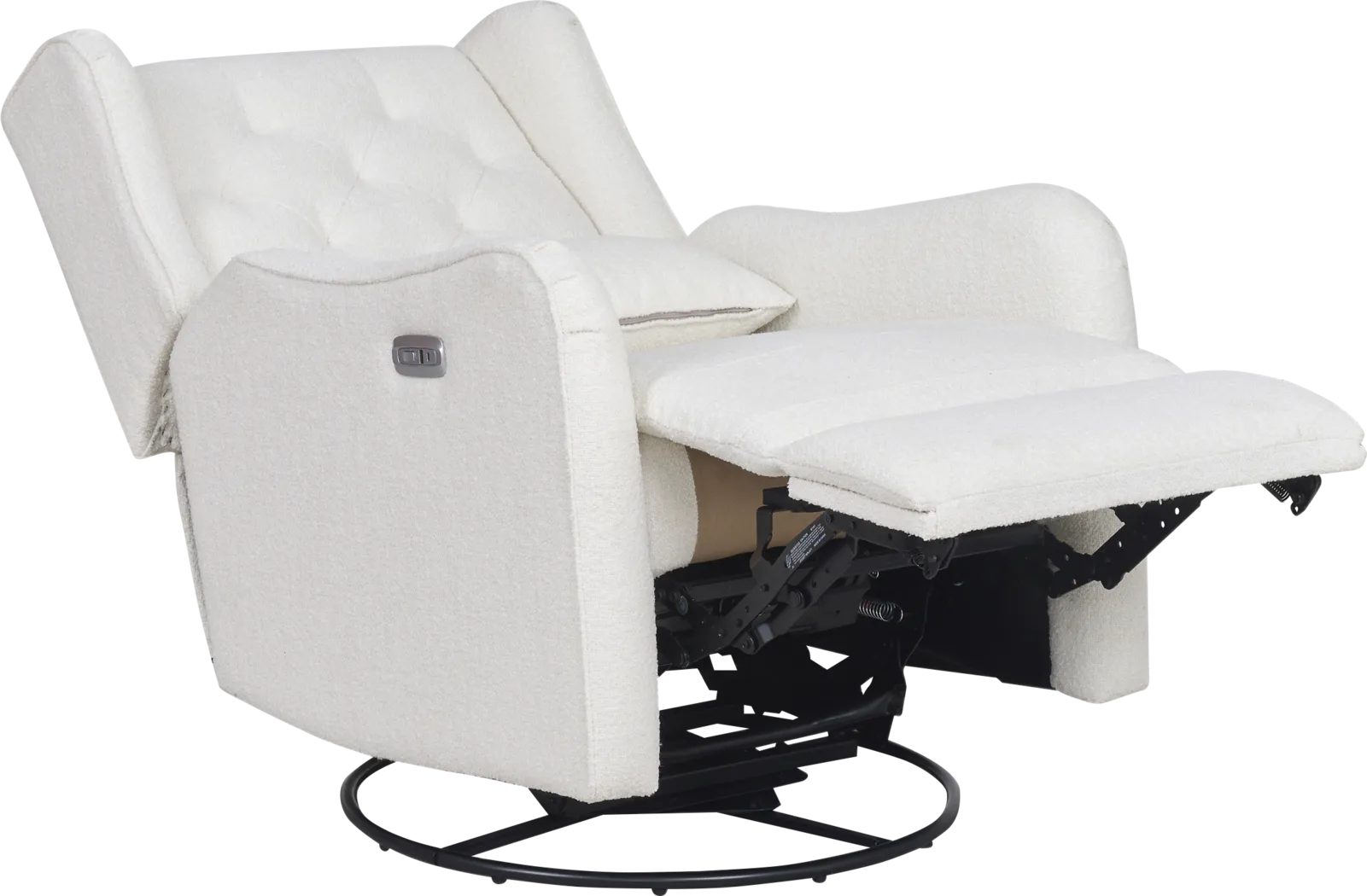 Ellie May Ivory Power Glider Recliner with Swivel - Thumbnail - Image 4