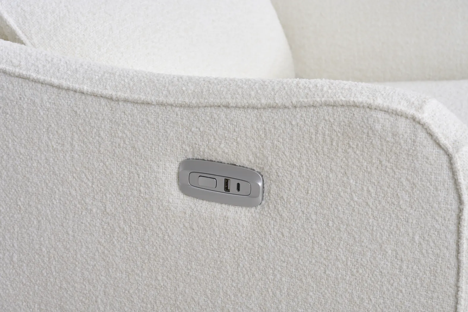 Ellie May Ivory Power Glider Recliner with Swivel - Image 7