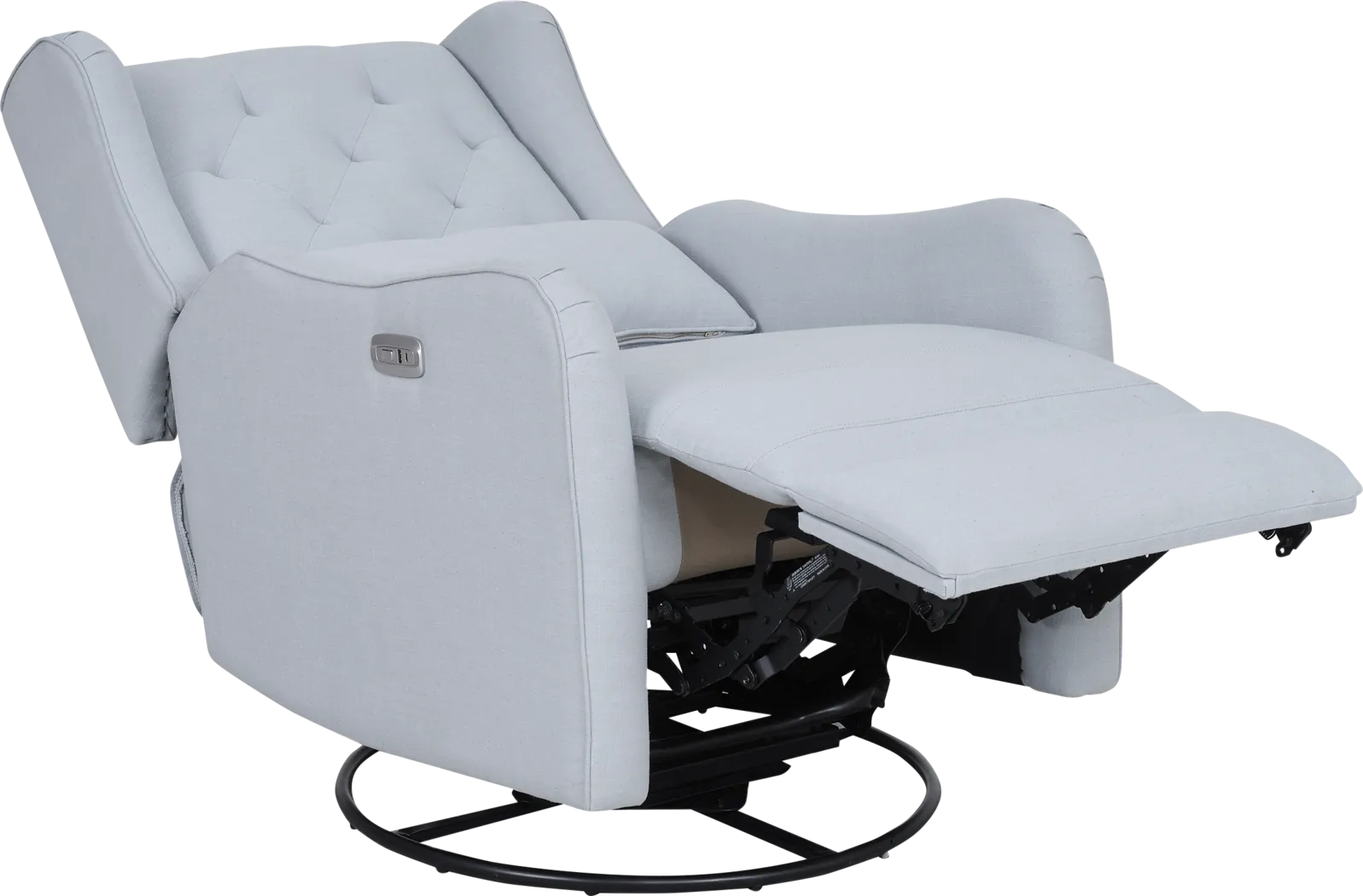 Ellie May Light Blue Power Glider Recliner with Swivel - Thumbnail - Image 4