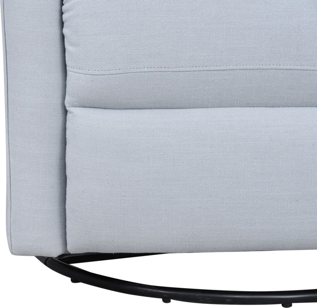 Ellie May Light Blue Power Glider Recliner with Swivel - Image 7