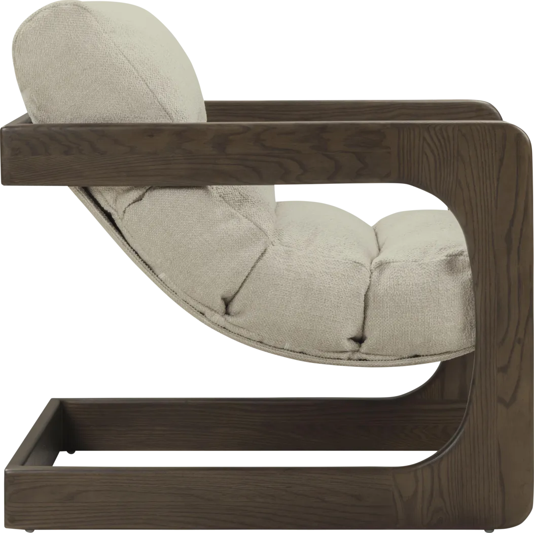 Ellisboia Beige Accent Chair - Thumbnail - Image 3