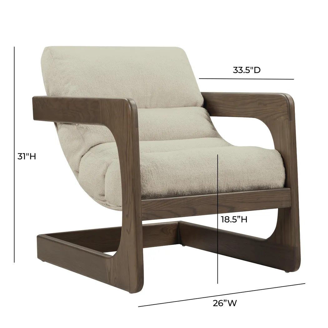 Ellisboia Beige Accent Chair - Thumbnail - Image 7