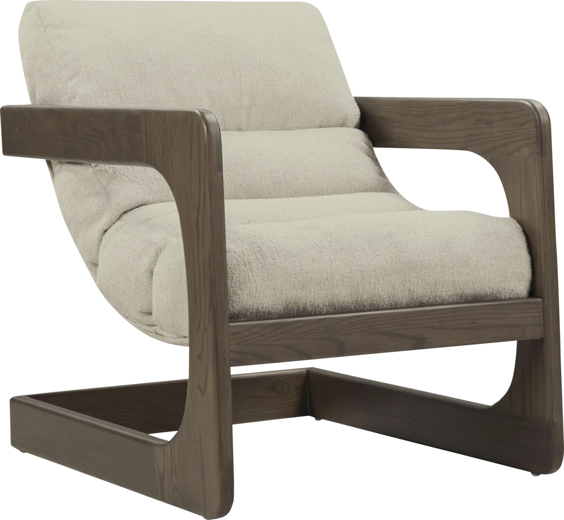 Ellisboia Beige Accent Chair - Thumbnail - Image 1
