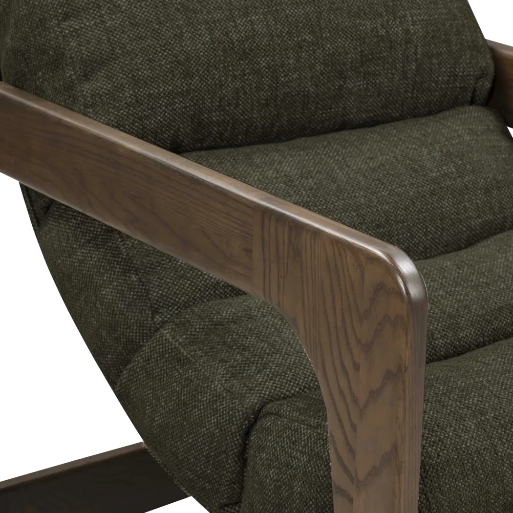 Ellisboia Dark Green Accent Chair - Thumbnail - Image 5