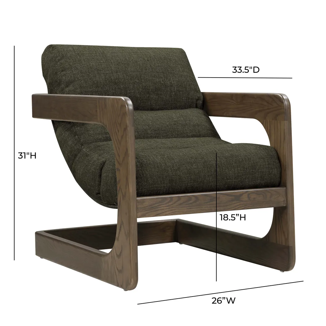 Ellisboia Dark Green Accent Chair - Thumbnail - Image 7