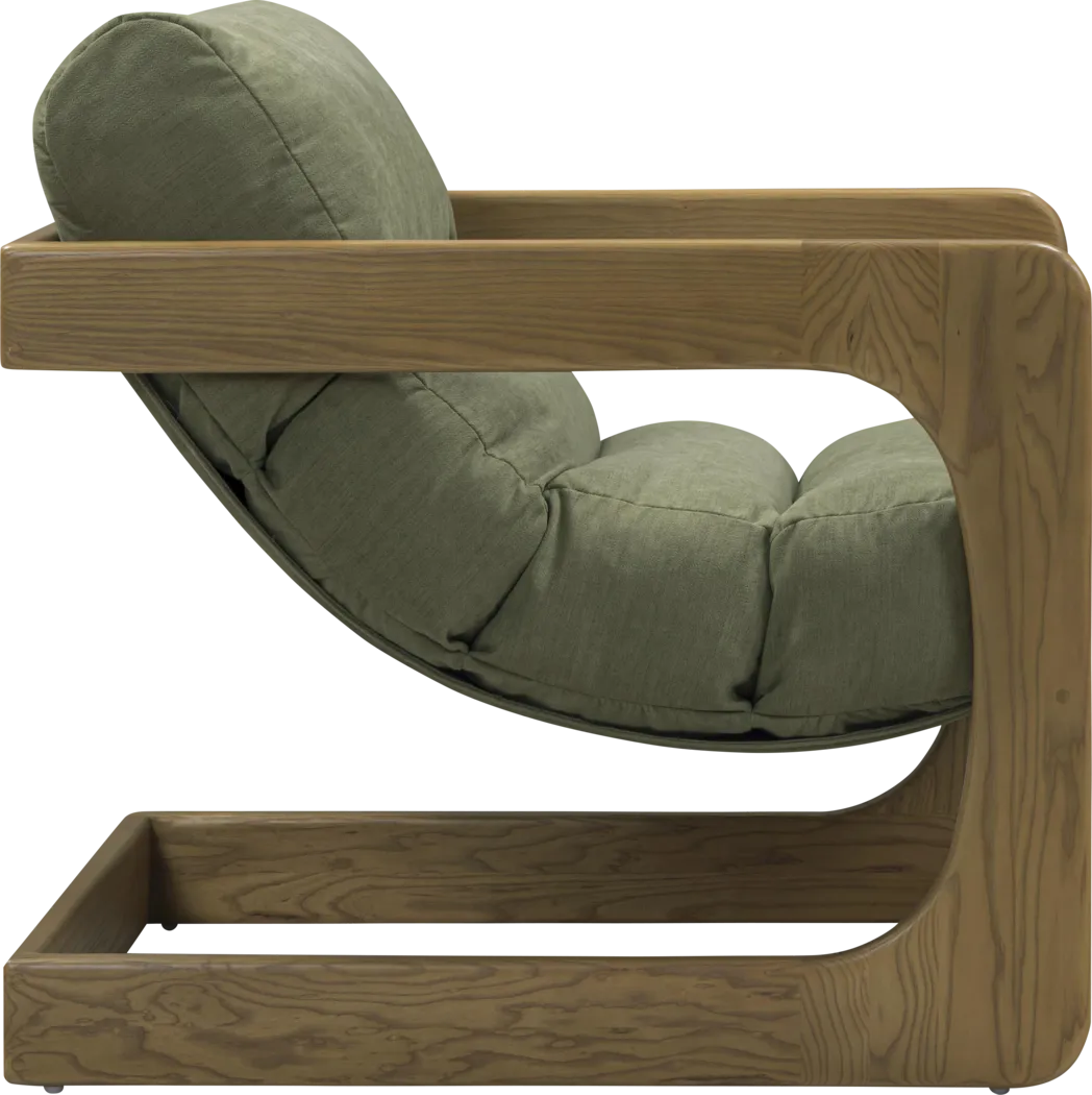 Ellisboia Green Accent Chair - Thumbnail - Image 3