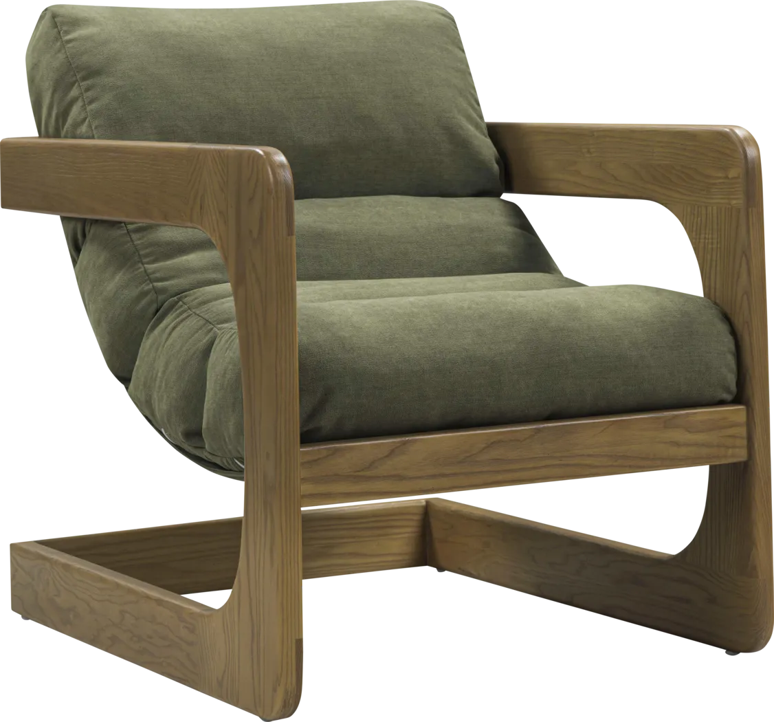 Ellisboia Green Accent Chair - Thumbnail - Image 1