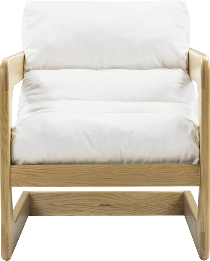 Ellisboia White Accent Chair - Thumbnail - Image 2