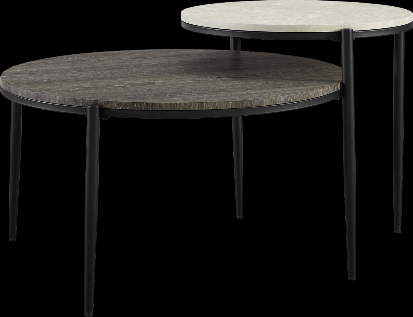 Ellisway Gray Cocktail Table, Set of 2 - Thumbnail - Image 1