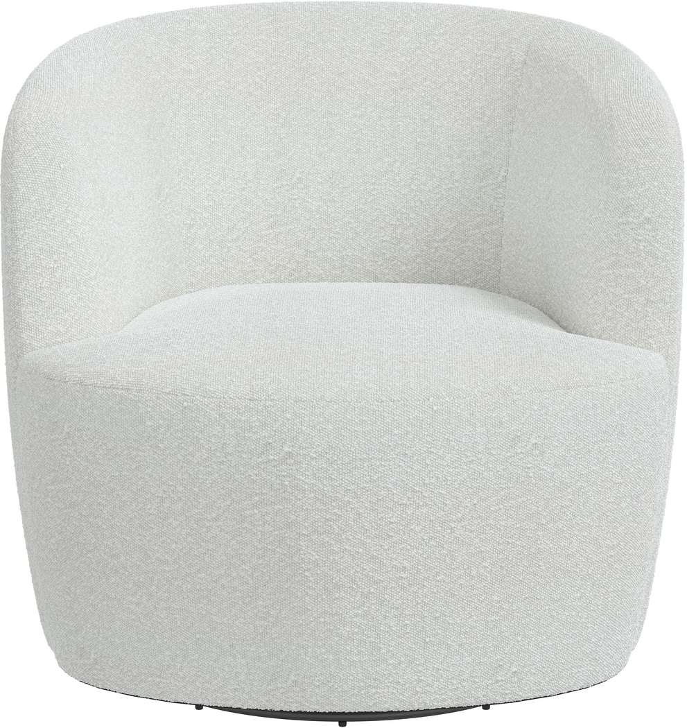 Elloran Cream Swivel Accent Chair - Thumbnail - Image 2