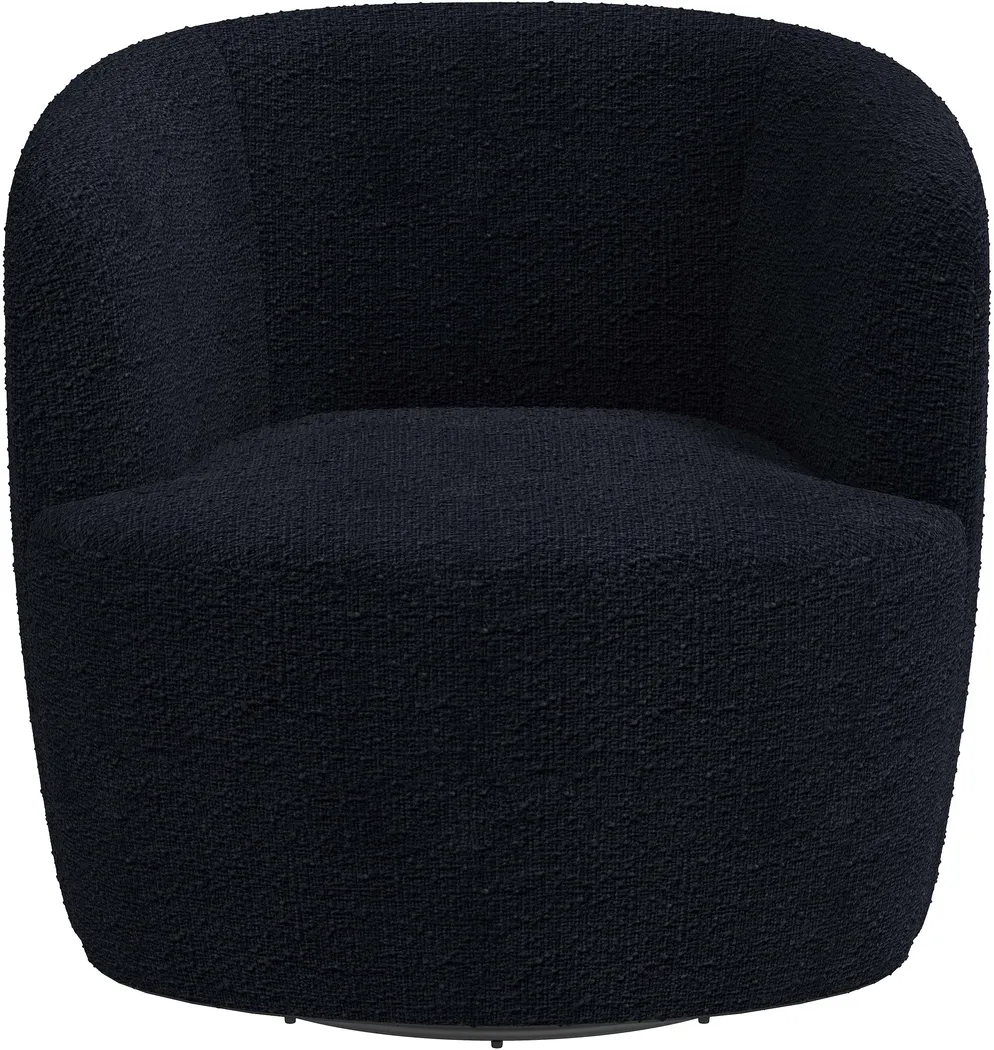 Elloran Dark Blue Swivel Accent Chair - Thumbnail - Image 2
