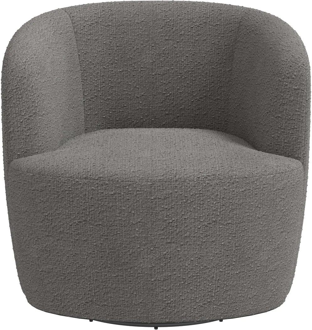 Elloran Dark Gray Swivel Accent Chair - Thumbnail - Image 2