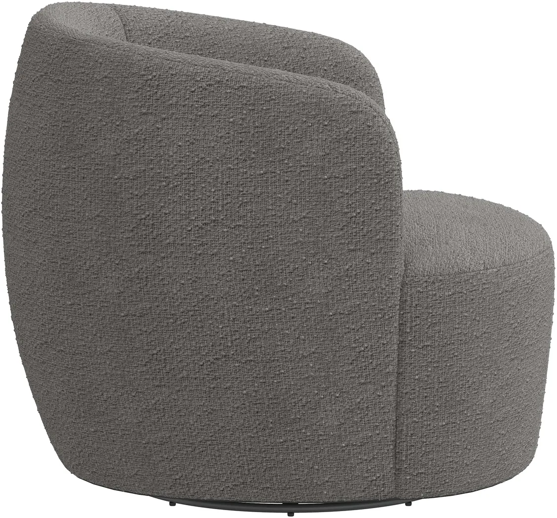Elloran Dark Gray Swivel Accent Chair - Thumbnail - Image 3