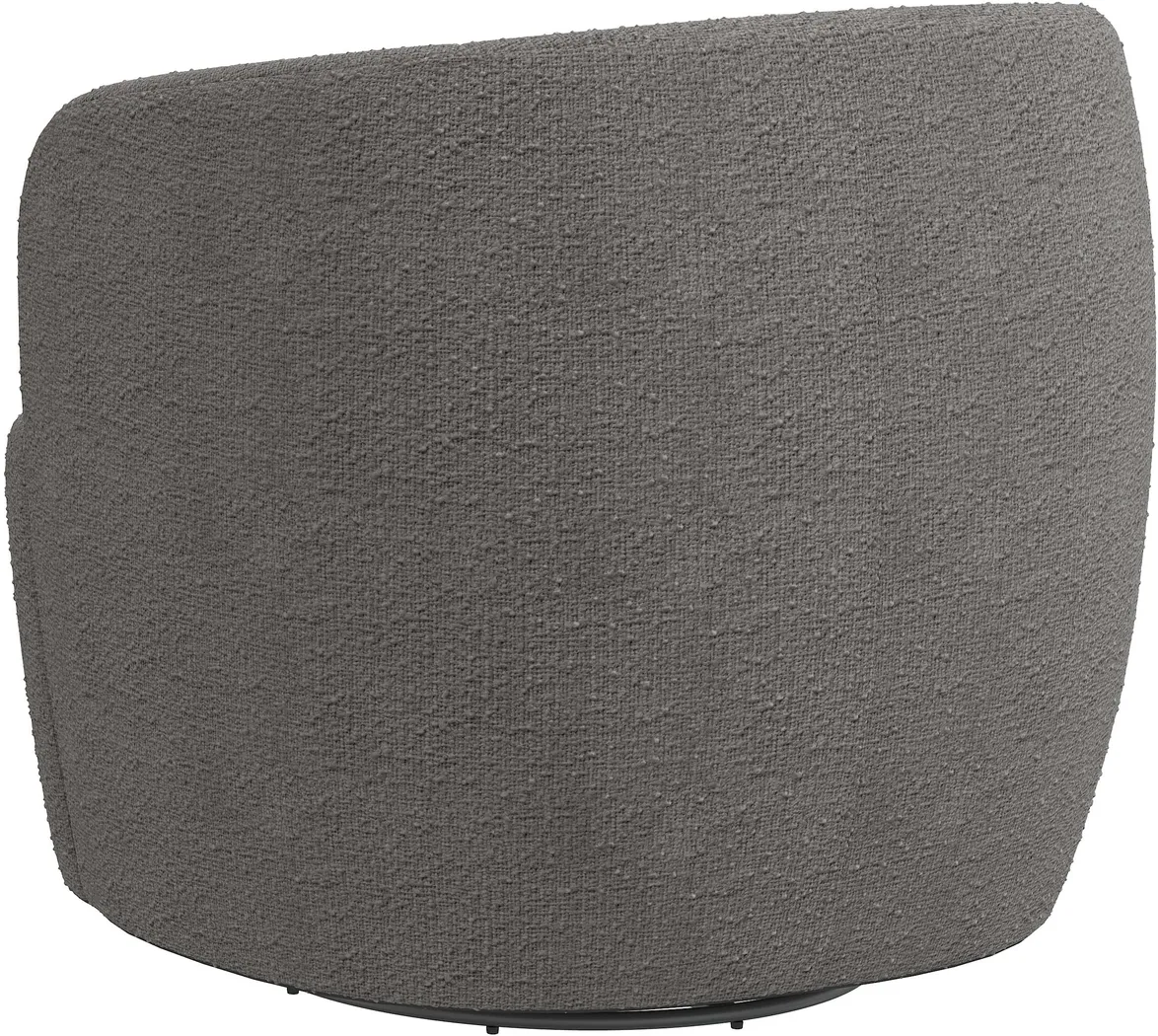 Elloran Dark Gray Swivel Accent Chair - Thumbnail - Image 4