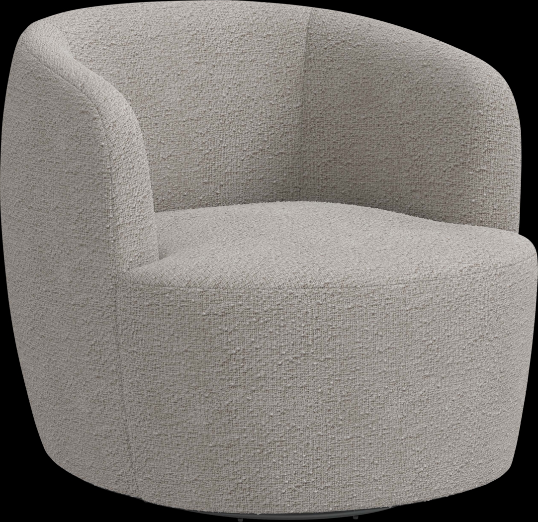 Elloran Gray Swivel Accent Chair - Thumbnail - Image 1