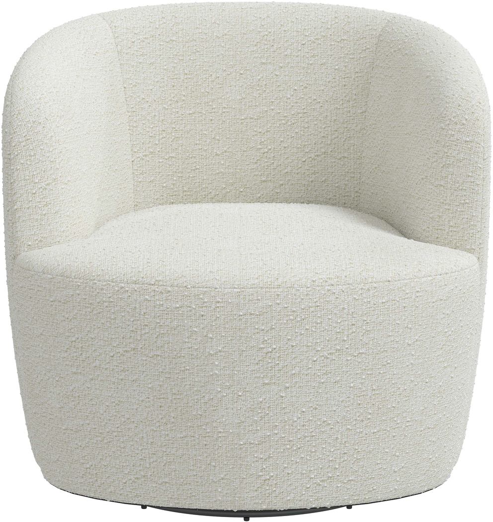 Elloran White Swivel Accent Chair - Thumbnail - Image 2