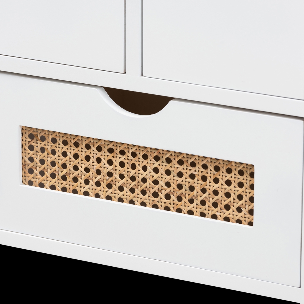 Ellortina White Storage Bench - Thumbnail - Image 7