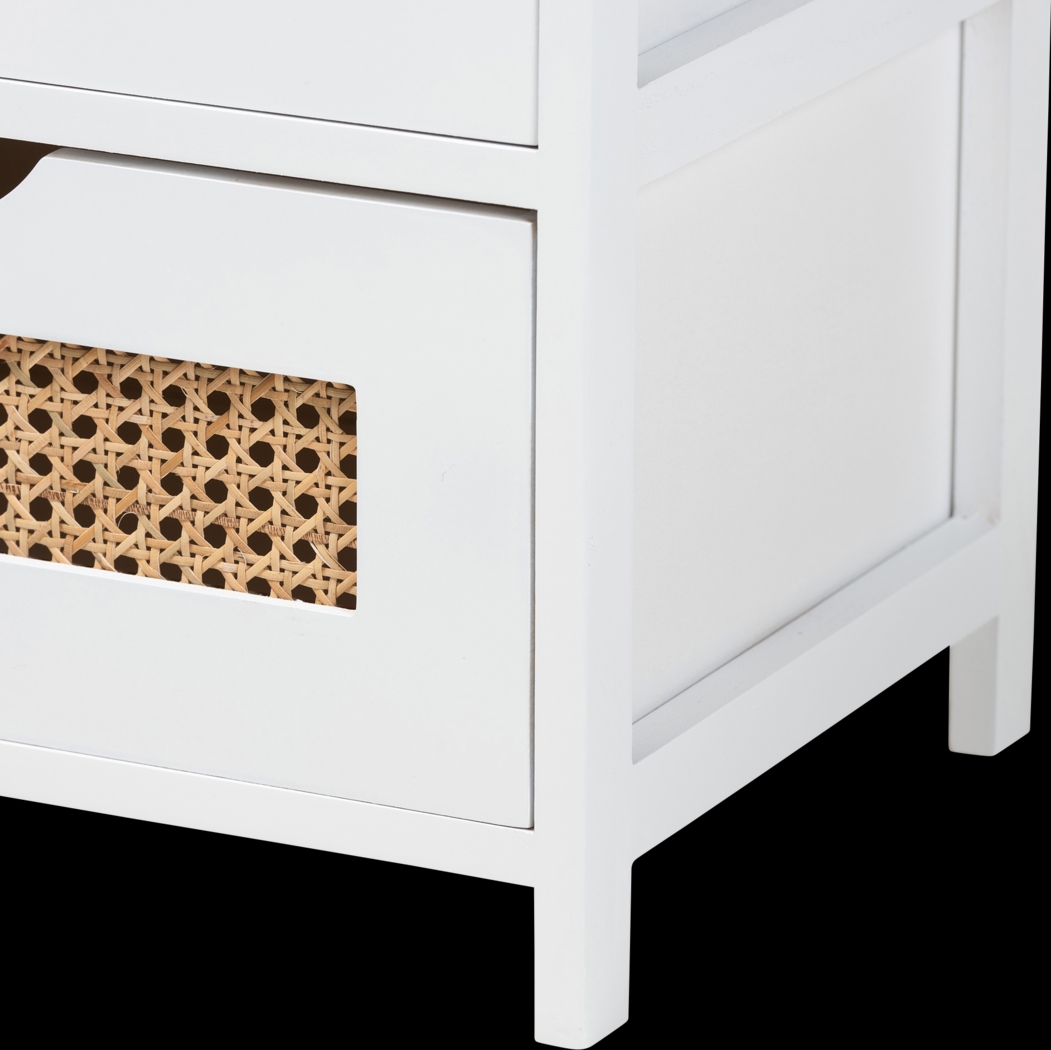 Ellortina White Storage Bench - Thumbnail - Image 8