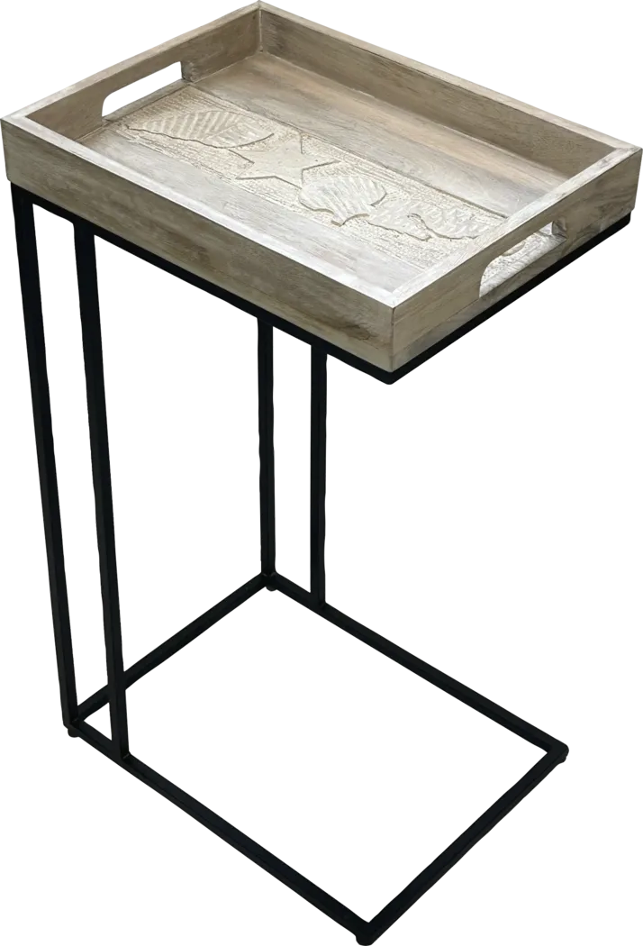 Ellwood Natural Chairside Table - Thumbnail - Image 1