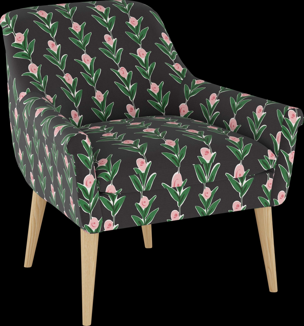 Ellysan Black Accent Chair - Thumbnail - Image 1