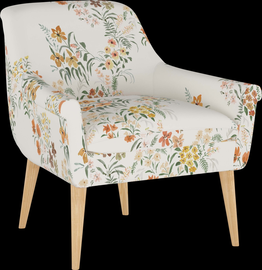 Ellysan Cream Accent Chair - Thumbnail - Image 1