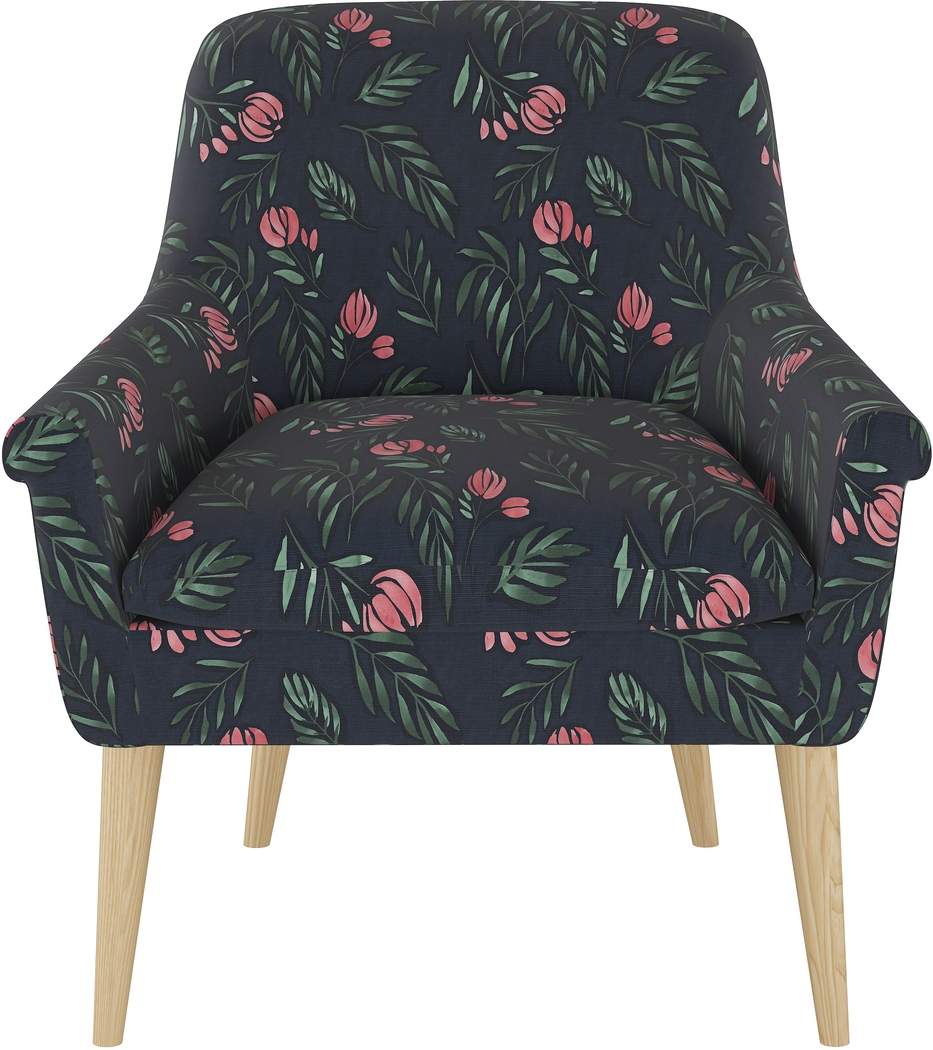 Ellysan Navy Accent Chair - Thumbnail - Image 2