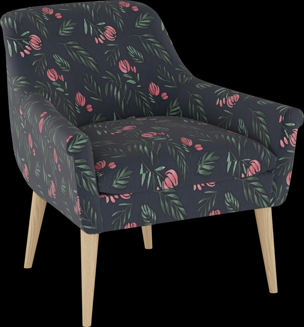 Ellysan Navy Accent Chair - Thumbnail - Image 1