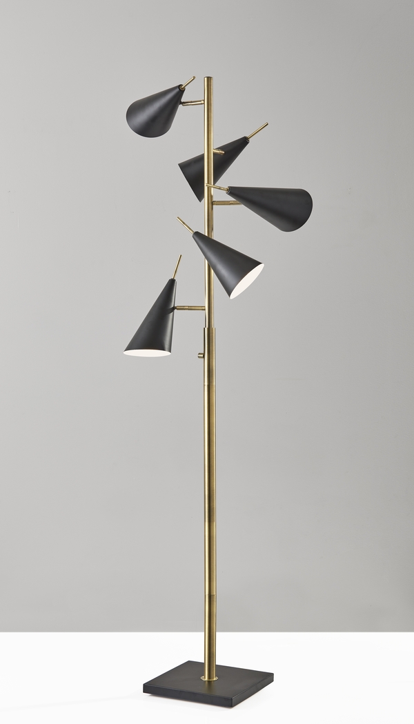 Elm Way Brass Floor Lamp - Thumbnail - Image 2