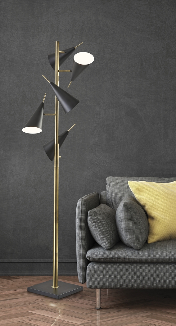 Elm Way Brass Floor Lamp - Thumbnail - Image 3