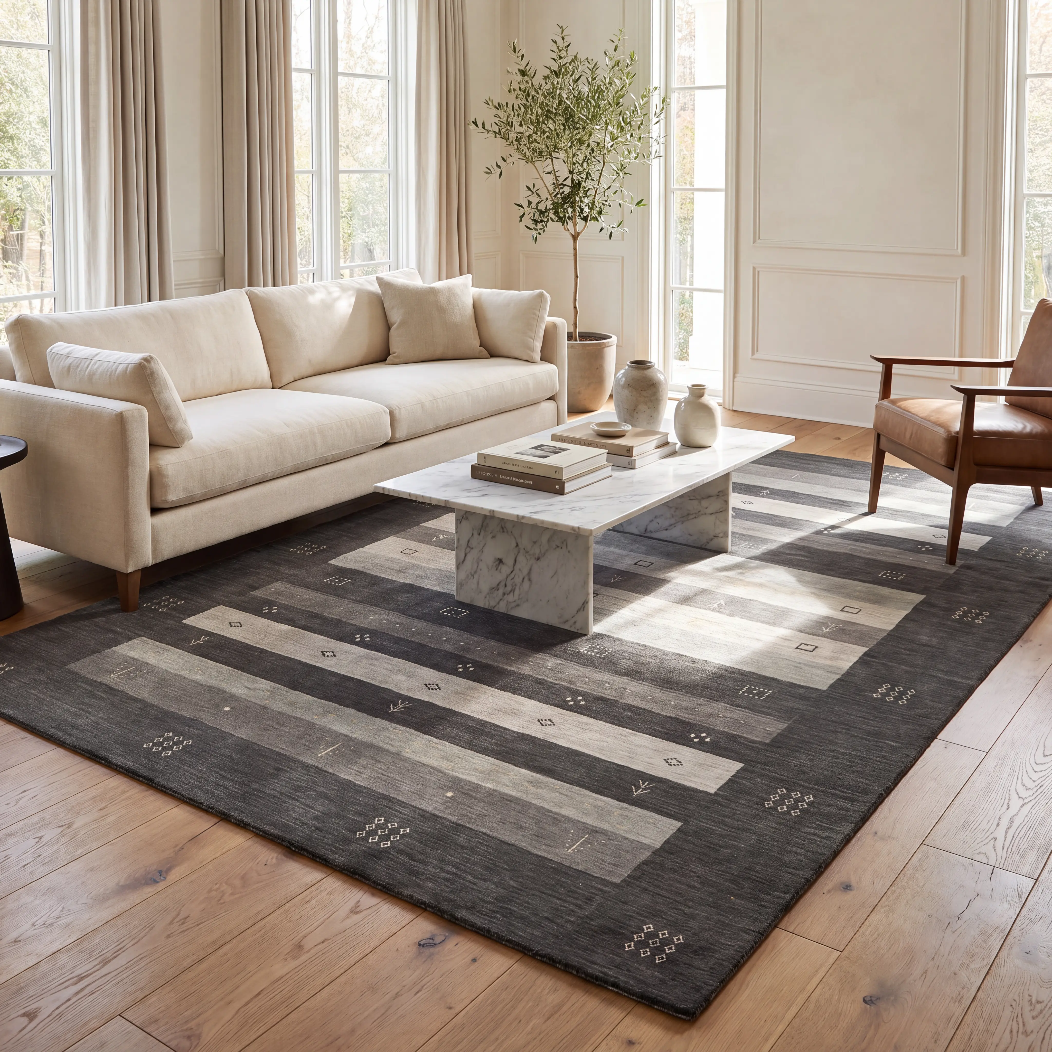 Elmbron Charcoal 3' x 5' Rug - Thumbnail - Image 3