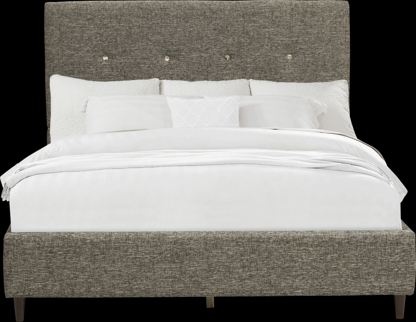 Elmer Way Gray Queen Bed - Thumbnail - Image 1