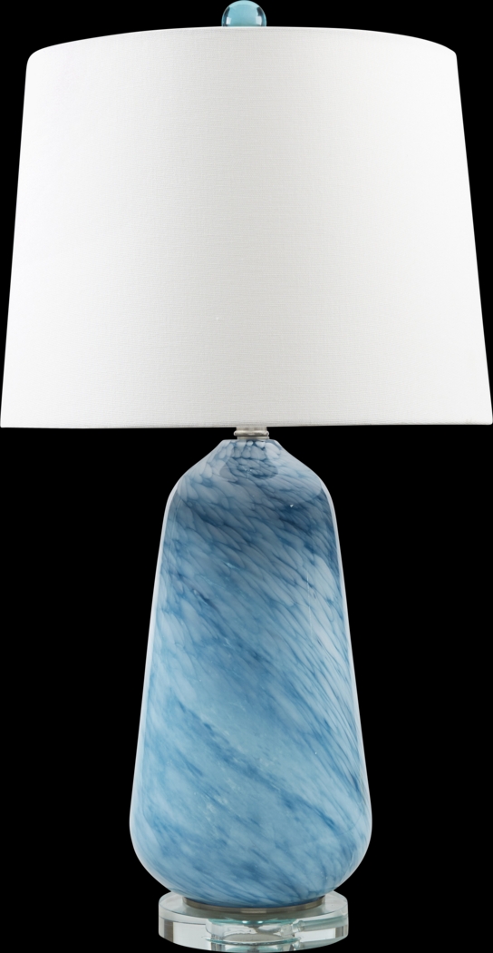 Elmere Bend Blue Lamp - Thumbnail - Image 1