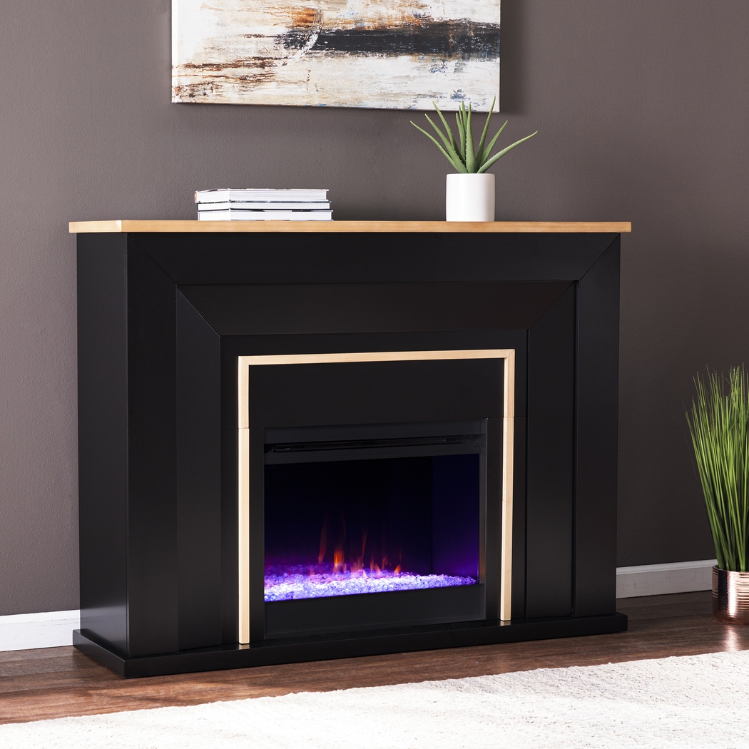 Elmington I Black 52 in. Console, With Color Changing Electric Fireplace - Thumbnail - Image 6