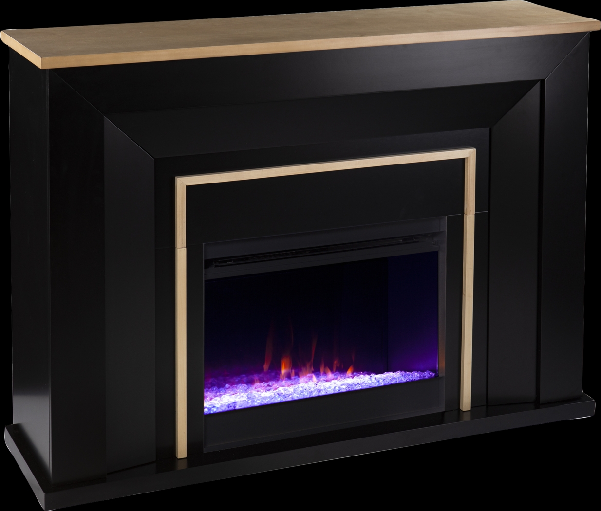 Elmington I Black 52 in. Console, With Color Changing Electric Fireplace - Thumbnail - Image 1
