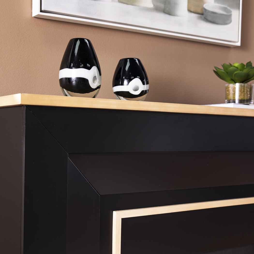 Elmington IV Black 52 in. Console, With Touch Panel Electric Log Fireplace - Thumbnail - Image 5