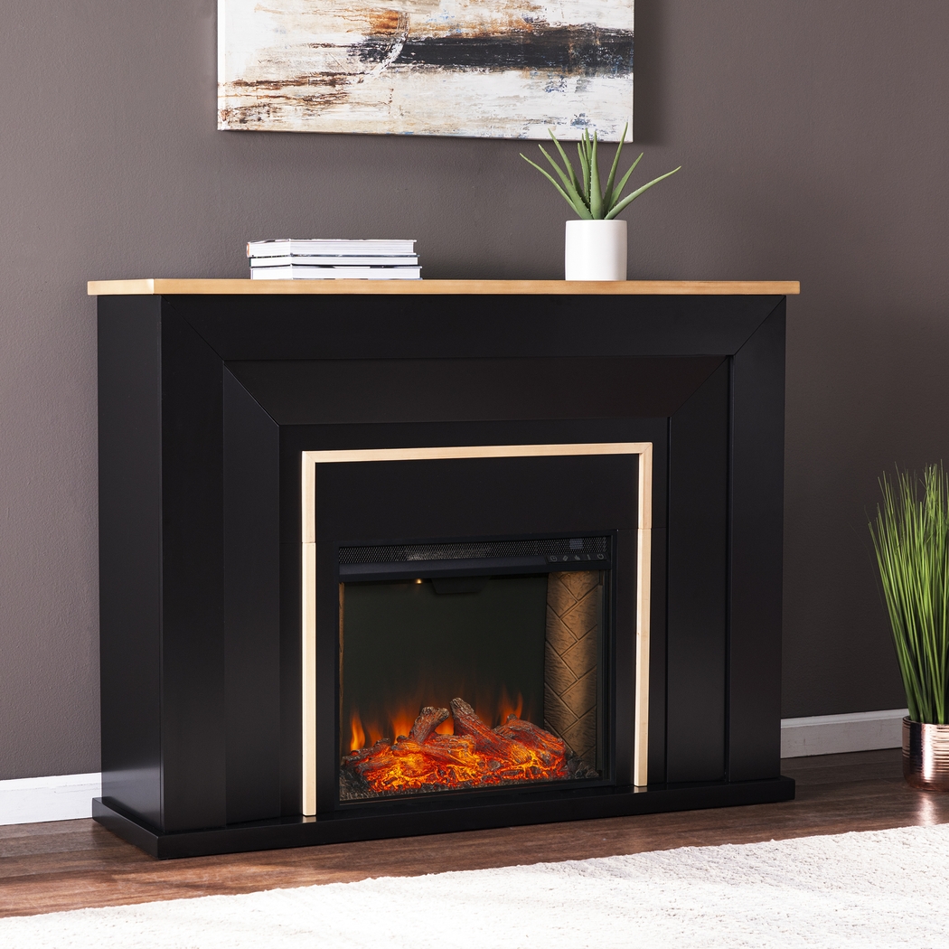Elmington III Black 52 in. Console, With Smart Electric Fireplace - Thumbnail - Image 6