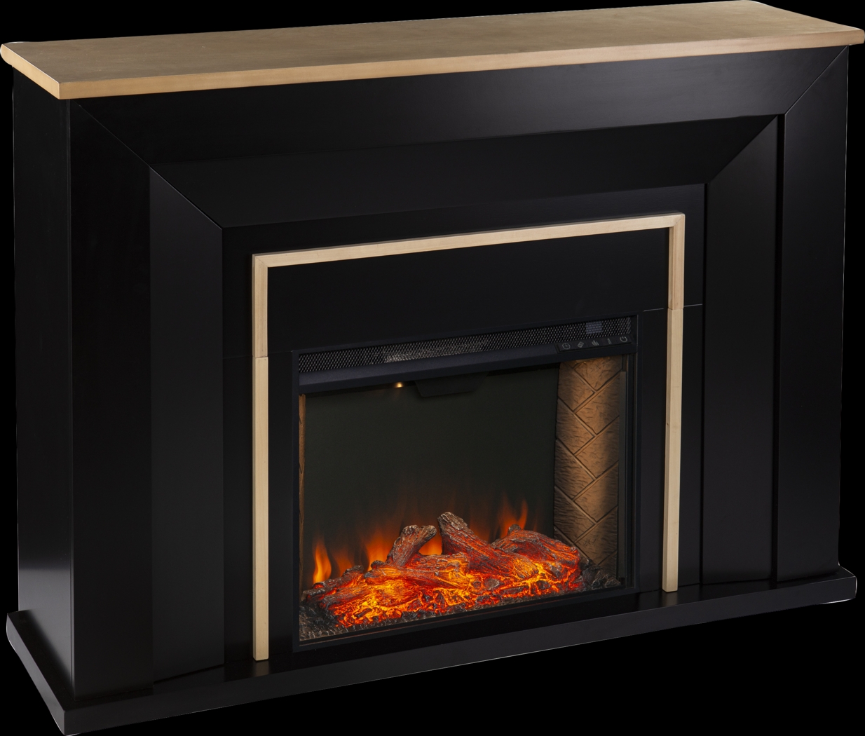 Elmington III Black 52 in. Console, With Smart Electric Fireplace - Thumbnail - Image 1