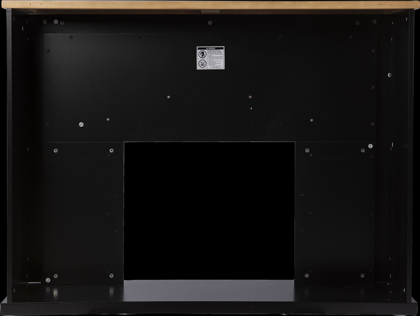 Elmington II Black 52 in. Console With Electric Log Fireplace - Thumbnail - Image 3