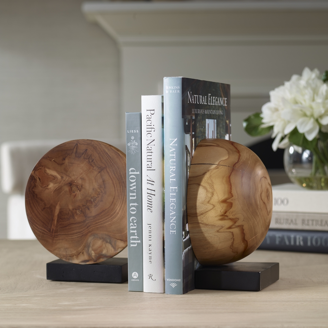 Elmino Brown Bookend, Set of 2 - Thumbnail - Image 2