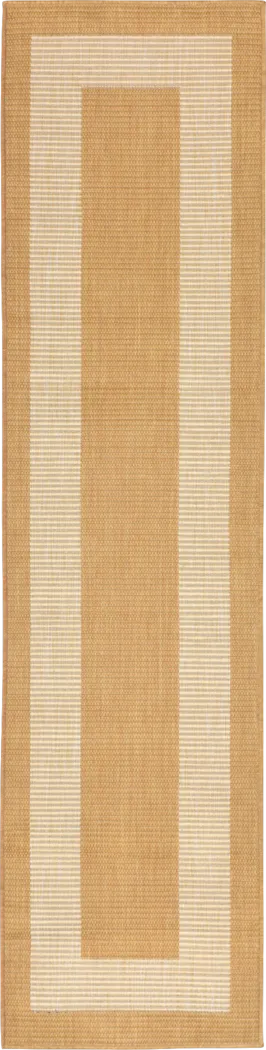 Elmore Ville Beige 2' x 8' Runner Indoor/Outdoor Rug - Thumbnail - Image 1