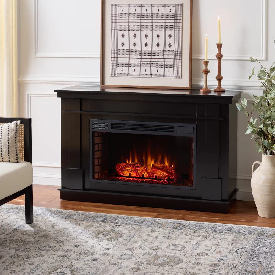 Elmpond Black 55 in. Console with Electric Fireplace - Image 2