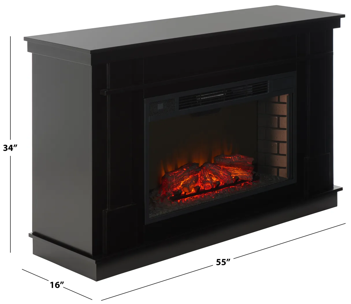 Elmpond Black 55 in. Console with Electric Fireplace - Image 9