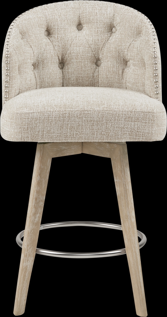 Elmsgrove Cream Swivel Counter Height Stool - Thumbnail - Image 2