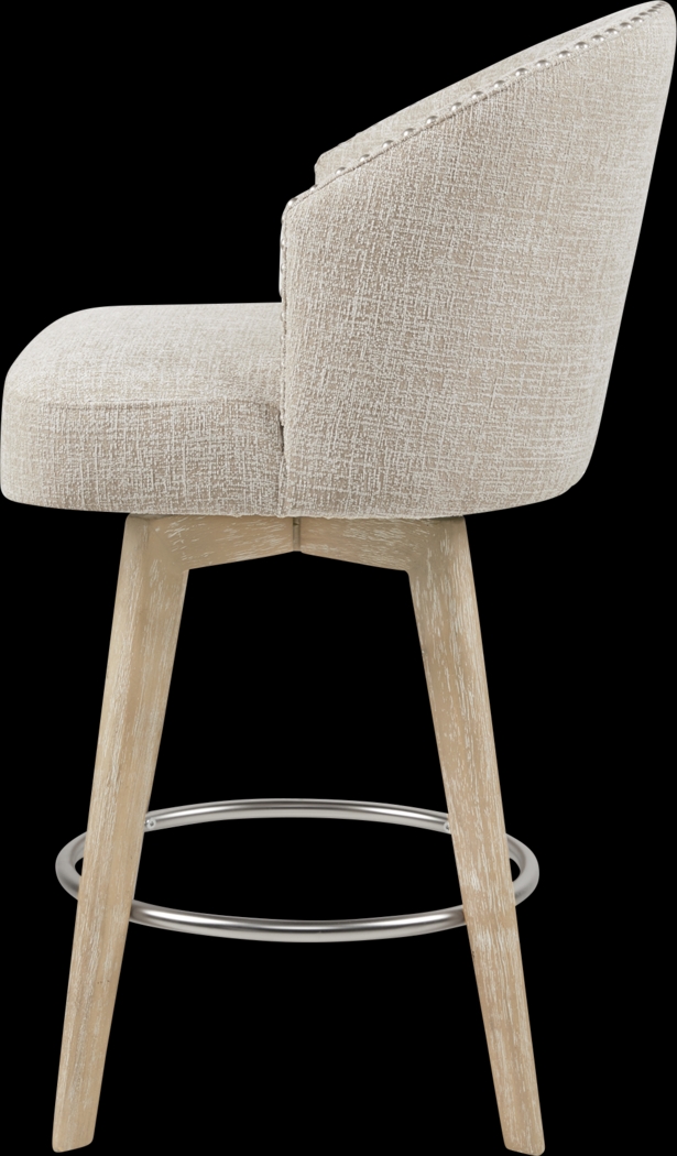 Elmsgrove Cream Swivel Counter Height Stool - Thumbnail - Image 3