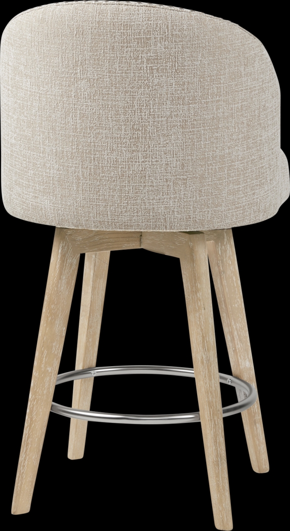 Elmsgrove Cream Swivel Counter Height Stool - Thumbnail - Image 4